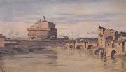 Jean Baptiste Camille  Corot Le Chateau Saint-Ange et le Tibre (mk11) china oil painting artist